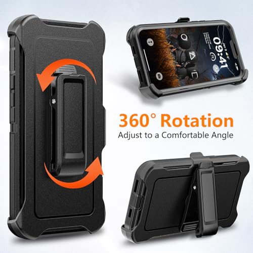 TUTUKII Magnetic for iPhone 13 Pro Max/12 Pro Max Case with Belt Clip Holster - size: iPhone 12 Pro Max & 13 Pro Max 6.7"