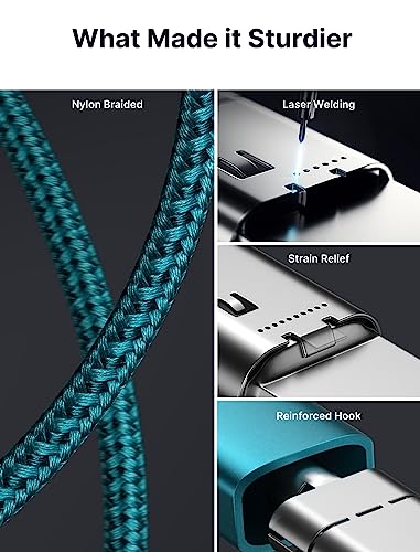JSAUX 100W USB C to USB C Cable [2-Pack 6.6FT], PD Fast Charging, Green - color: Green, size: 6.6ft+6.6ft