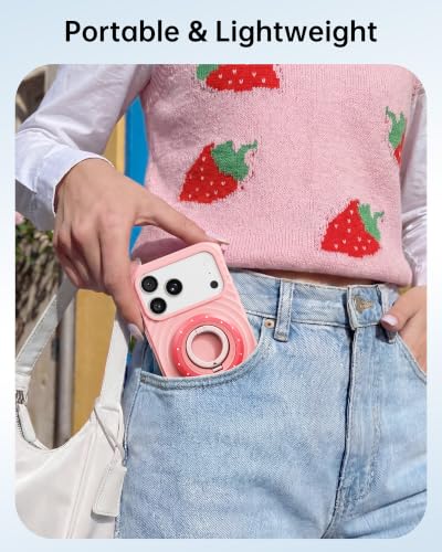 SYNCWIRE Magnetic Phone Ring Holder, for MagSafe Phone Grip Stand Kickstand - color: Berry Pop