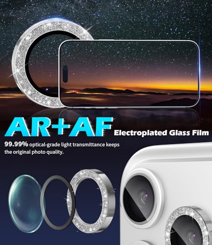 imluckies Camera Lens Protector for iPhone 17 Pro/iPhone 17 Pro Max - color: Bling Gray