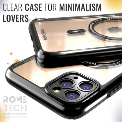 Rome Tech Clear Case Compatible with MagSafe for iPhone 11 Pro 5.8" (2019) - Slim and Rugged Fit Thin Shockproof Case Compatible with Magsafe Devices - Clarity - style: iPhone 11 Pro