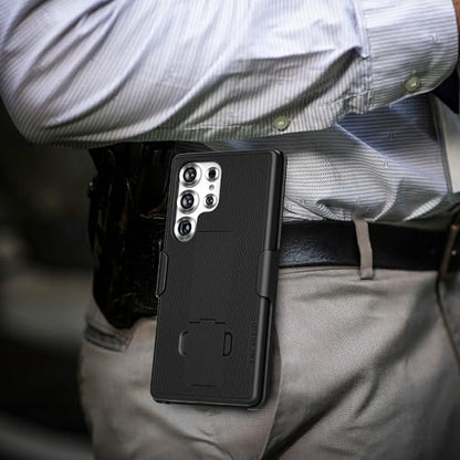 Encased DuraClip Compatible with Samsung Galaxy S25 Ultra Belt Clip Case with Phone Holster and Kickstand (S25 Ultra) - size: S25 Ultra