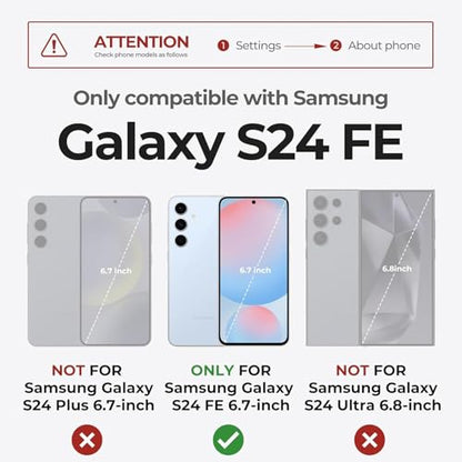 Battery Case for Galaxy S24 FE,Upgraded 12000mAh High Capacity Rechargeable Portable Protective Extended Charger Case Wireless Charging Compatible with S24 FE(6.7 inch) Charging Case & Carplay Black - size: Galaxy S24 FE