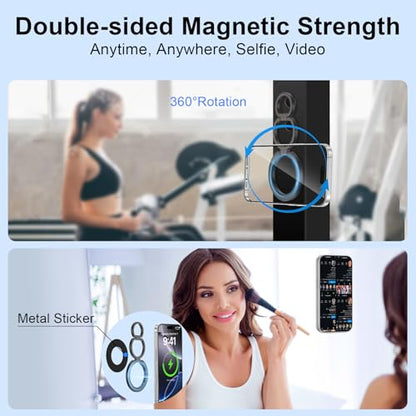 Magnetic Phone Ring Holder for iPhone 17 Pro Max Air 16e 16 15 14 Pro Max - color: black