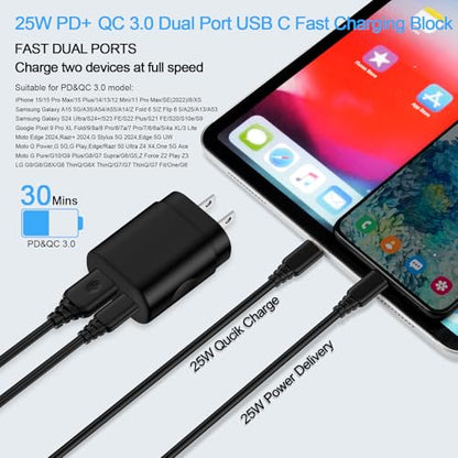 25W Samsung Fast Charging Block Type C Wall Adapter Plug for Samsung Galaxy