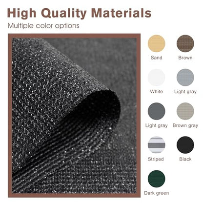 SUNNY GUARD 3' x 10' Balcony Privacy Screen, HDPE Patio Railing Cover Fence - color: Black, size: 0 3' x 1 0'
