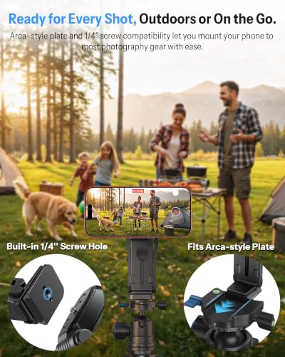 OMOTON TP02-Pro-BK Magnetic Phone Holder Kit with & 2 Remotes - color: 8-Black BK