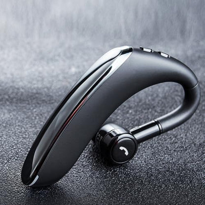 IHAO Bluetooth Earpiece Headphone Dual Noise Cancelling Mic Painless Open-Ear Handsfree Headset Stereo Sound Left/Right Changeable Earhook Earphones for Driving/Business/Gym-Single Ear F900 Black - color: Single Ear Headphone F900 Black