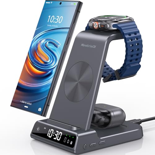 Wireless Charger for Samsung, Android Charger for Samsung Galaxy S25 Ultra - color: Grey