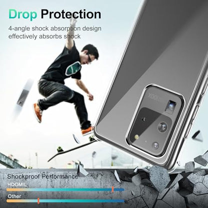 HOOMIL Case for Samsung Galaxy S20 Ultra 6.9-Inch, Non-Yellowing, Drop Protection, Anti-Scratch Transparent Hard Back Phone Cover - Crystal Clear - color: Clear, size: Samsung Galaxy S20 Ultra