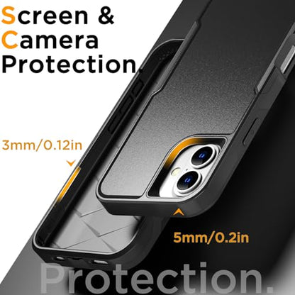 AICase for iPhone 16 Plus Case with Belt Clip,[Compatible MagSafe] Heavy Duty 20 FT Drop Protection Full Body Rugged Shockproof Military Protective Tough Durable Phone Cover 6.9" for Men Women - color: Black+Belt Clip with Magsafe