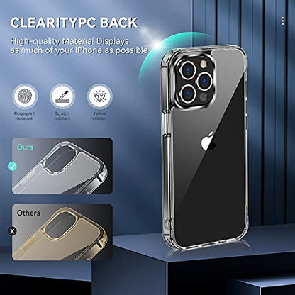 navor Transparent Phone Case Compatible with iPhone 13 Pro Max 6.7-inch Lightweight Anti-Yellowing Scratch-Resistant Slim Fit [Clear]