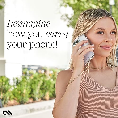 Case-Mate Phone Charm Wrist Strap with Gold Chain - Dainty Gold Chain | Detachable Anti-Theft Phone Strap - Hands-Free iPhone Wrist Strap for Women - Phone Chain Wristlet for Galaxy, Pixel & More - color: Dainty Gold Chain