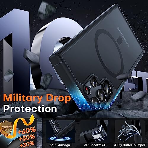TOCOL for Samsung Galaxy S22 Ultra Case, Compatible with MagSafe, Black - color: Matte Black, size: Galaxy S22 Ultra