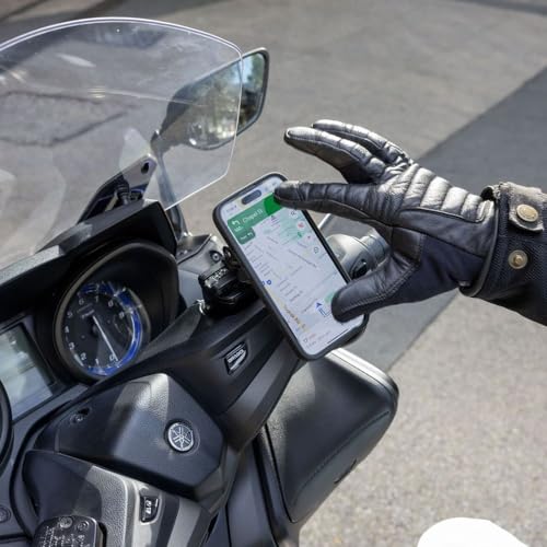Quad Lock Brake Reservoir Motorcycle Phone Mount with Vibration Dampener and MAG Phone Case for iPhone 17e/16e - size: iPhone 17e/16e