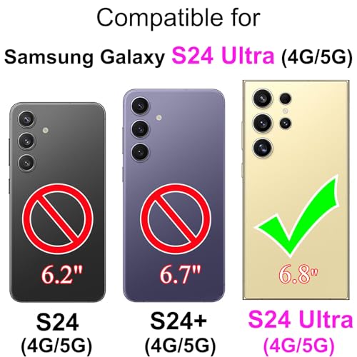 for Samsung Galaxy S24 Ultra Wallet case, Rose Gold-Butterfly | 3 Card Holders, Kickstand, Shockproof TPU Shell, PU Leather, Magnetic Closure, Protective Flip Folio Cover, Women - color: 6