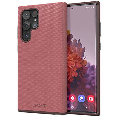 Crave Galaxy S22 Ultra Case, Shockproof Protection Dual Layer Case for Samsung Galaxy S22 Ultra 5G (6.8 inch) - Berry - color: Berry, size: Galaxy S22 Ultra