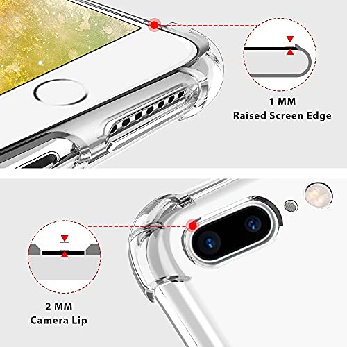 for iPhone 7 Plus Case Clear Hanging Adjustable Neck Lanyard Crossbody Phone Cover for iPhone 8 Plus Women Girls Soft Slim Protective Strap Mobile Case for iPhone 7/8 Plus 5.5 Inch - Rainbow - size: iPhone 7 Plus, iPhone 8 Plus