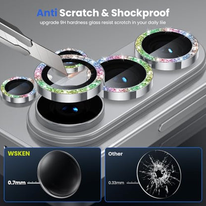 WSKEN for Samsung Galaxy S26 Ultra Camera Lens Protector - Ultra Thin - color: Glitter Colorful