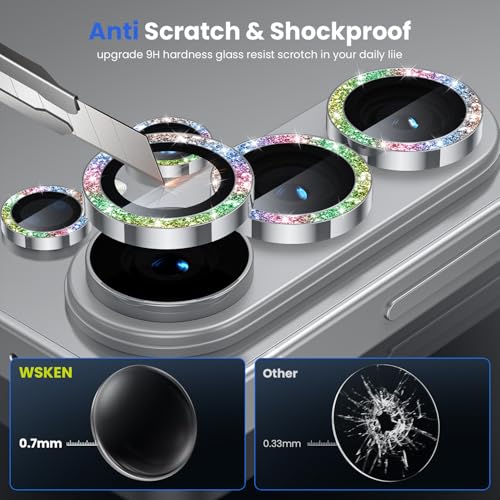WSKEN for Samsung Galaxy S26 Ultra Camera Lens Protector - Ultra Thin - color: Glitter Colorful
