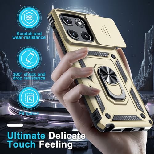 for Moto G Stylus 5G 2026/2025 Case Built in Slide Camera Cover - color: Gold, size: Moto G Stylus 5G 2026/2025