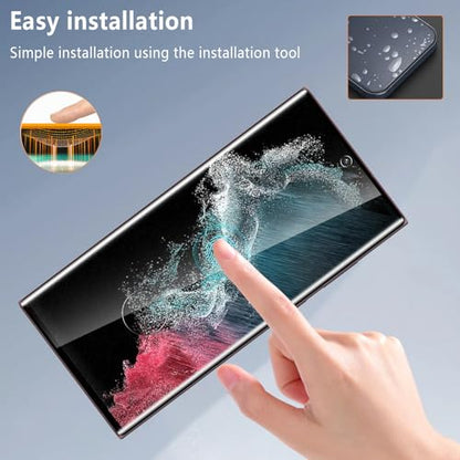 3-Pack for Samsung Galaxy S22 Ultra 5G Screen Protector Tempered Glass, 3D Full Edge Coverage Film, 9H HD Bubble-Free Film, Anti-Scratch Protective Glass for Samsung Galaxy S22 Ultra 6.8 Inch - size: Samsung Galaxy S22 Ultra