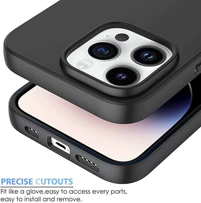 LRK Ultra Thin Black Case Compatible with iPhone 14 Pro: Slim, Soft, and Flexible (NOT Hard) [Matte Finish] Protective Black Phone Cover for iPhone 14 Pro, 6.1 Inch - Matte Black - size: iPhone 14 Pro