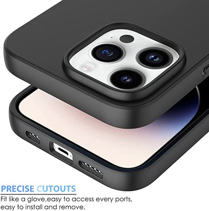 LRK Ultra Thin Black Case Compatible with iPhone 14 Pro: Slim, Soft, and Flexible (NOT Hard) [Matte Finish] Protective Black Phone Cover for iPhone 14 Pro, 6.1 Inch - Matte Black - size: iPhone 14 Pro