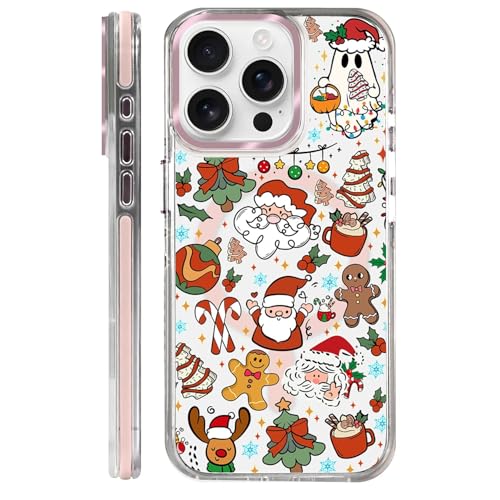 Clear Case for iPhone 15 Pro, [Magnetic Charging Compatible][Military-Grade Protection][Anti-Yellowing] Shockproof Slim Magnetic Phone Case for iPhone 15 Pro, Christmas Doodle - color: Christmas Doodle, size: iPhone 15 Pro