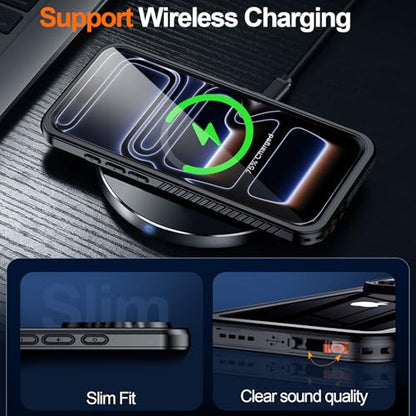 MOZOTER for iPhone 17 Pro Case Waterproof,[IPX8 Underwater Case][Full Body Shockproof & Military Dropproof] Clear Sound Quality Built-in Screen Protector for iPhone 17 Pro 6.3 inch-Black - size: For iPhone 17 Pro-6.3"