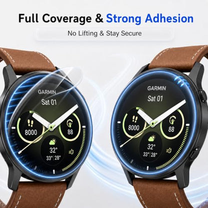 6 Pack for Garmin Venu 4 Screen Protector 45mm,Soft TPU Film | Anti Scratch, Soft Screen Protector for Venu 4 HD Clear Flexible Film, Bubble Free, Touch Sensitive, Anti Fingerprint - size: For Garmin venu 4 45mm 1.77 Inch