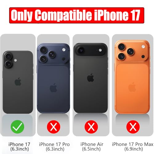 Battery Case for iPhone 17,Full Encircle 10000mAh High Capacity Rechargeable Portable Charger Case Extended Battery Pack Compatible with iPhone 17 (6.3 inch) Wireless Charging Cover with Carplay-Black - size: iPhone 17 (6.3 inch)