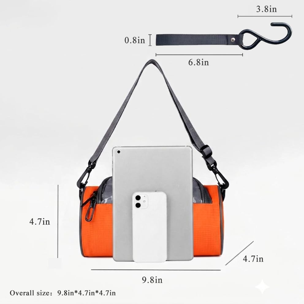 Bike Handlebar Bag Waterproof Bicycle Front Pouch with Sensitive Touch Screen Phone Holder, 3L Capacity Cycling Storage Case with Unique S-Hook for Extra Cargo, Fits Road, Mountain, Electric Bikes