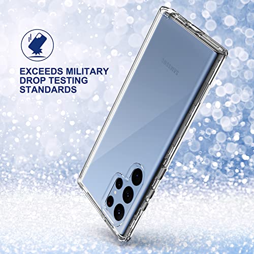 ULAK Compatible with Galaxy S22 Ultra Case 5G, Heavy Duty Case, HD Clear | Shockproof Soft TPU Bumper Cover Transparent Protective Phone Case for Samsung Galaxy S22 Ultra 5G 6.8 inch - color: HD Clear