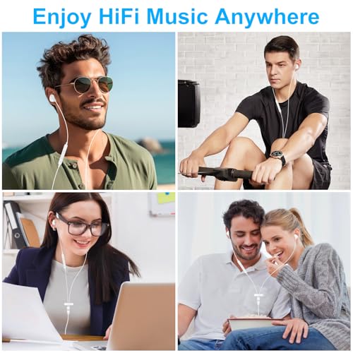 for iPhone 17 Earbuds Wired USB C Ear Buds for iPhone 17/17 Pro/17 Pro Max - color: White