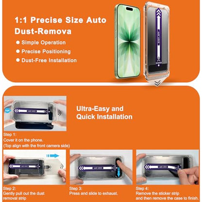 2-Pack Matte Privacy Screen Protector for iPhone 17 & 16 Pro,Anti-Glare & Anti-Spy,Anti-Fingerprint,Smooth as Silk,Easy Installation, Military-Grade 9H Hardness - size: iPhone 17 / iPhone 16 Pro