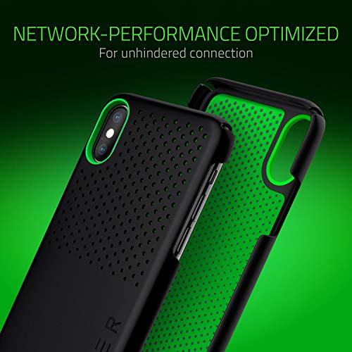 Razer Arctech Slim for iPhone Xs Max Case: Thermaphene & Venting Performance Cooling - Wireless Charging Compatible - Matte Black - color: Matte Black