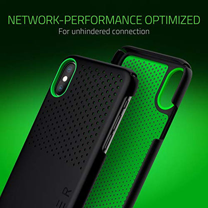 Razer Arctech Slim for iPhone Xs Max Case: Thermaphene & Venting Performance Cooling - Wireless Charging Compatible - Matte Black - color: Matte Black
