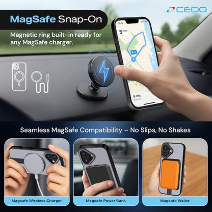 CEDO Magnetic Kickstand Case for iPhone 16 Plus, MagSafe Compatible Black - size: iPhone 16 Plus