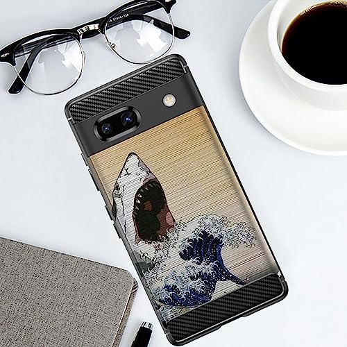 Case Compatible with Google Pixel 7A (2023) / Pixel 7A Case - Soft Fitted Flexible TPU Cover Shock Protection (Shark Wave)