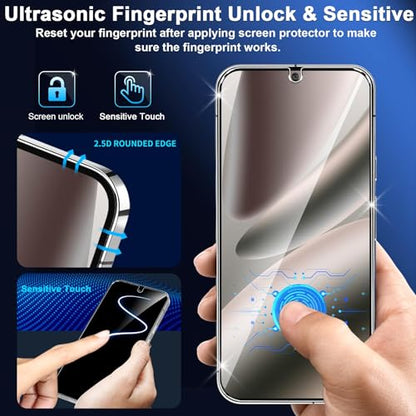 letosan 3 Pack for Google Pixel 10 Pro Screen Protector Tempered Glass + 3 Pack Camera Lens Protector, Military Grade Shatterproof, 9H Hardness, Fingerprint Unlock,Case Friendly 6.3 Inch - size: Pixel 10 Pro 6.3 Inch