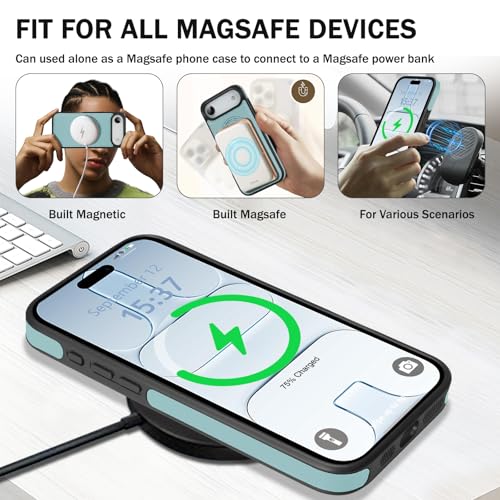 for iPhone 17 Air Wallet Case, 2-in-1 Detachable Phone Case, Card Holder RFID Blocking, Fashionable Faux Leather Card Slot & Folding Design (Blue) - color: Blue, size: iPhone 17Air