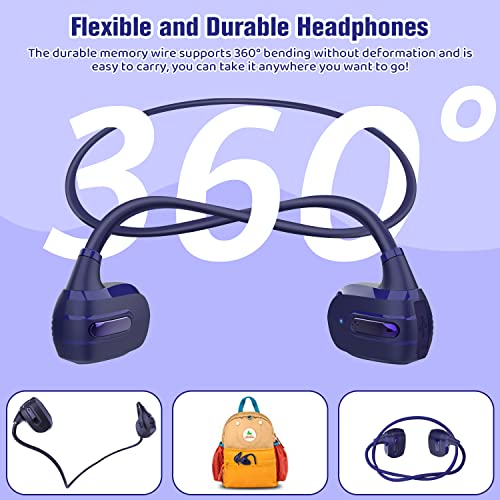 BANIGIPA Kids Headphones, Open Ear Headphones for Teens Child Boys Girls - color: G03-Purple