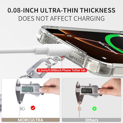 Phone Tether Tab,Metal Phone Lanyard Patch & Strap Adapter for All Full Phone Cases,Ultra-Thin 0.008in 360° Rotating phone charm,Universal phone clip for iPhone Android(Gold+Silver) - color: Gold+silver