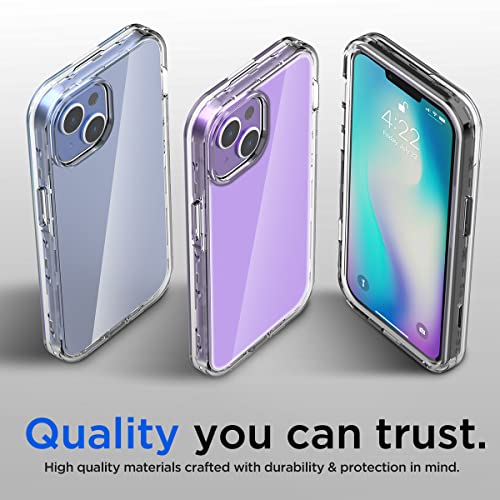 AICase for iPhone 16e Case iPhone 14/13 Clear Case(6.1"),Heavy Duty Drop Protection Full Body Rugged Shockproof/Dust Proof 3-Layer Military Protective Tough Durable for iPhone 16e/14/13