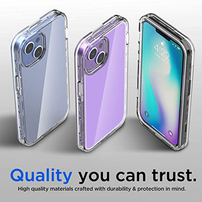 AICase for iPhone 16e Case iPhone 14/13 Clear Case(6.1"),Heavy Duty Drop Protection Full Body Rugged Shockproof/Dust Proof 3-Layer Military Protective Tough Durable for iPhone 16e/14/13