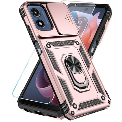 SunStory for Motorola Moto G Play 4G 2024 Case with Kickstand,Rose Gold - color: Rose Gold