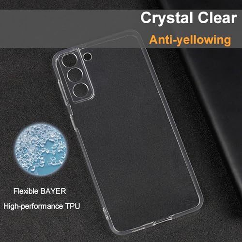 TENOC Phone Case for Samsung Galaxy S21+ Plus 5G, Clear Case Shockproof Protective Bumper Slim Cover - color: Clear, size: S21 Plus