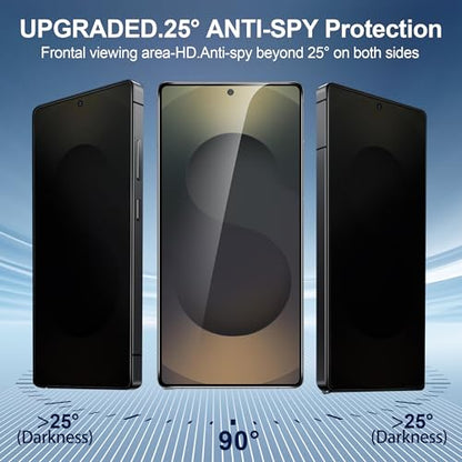 3 Pack Privacy Screen Protector for Samsung Galaxy s25 ultra - color: Black Samsung Galaxy S25 Ultra