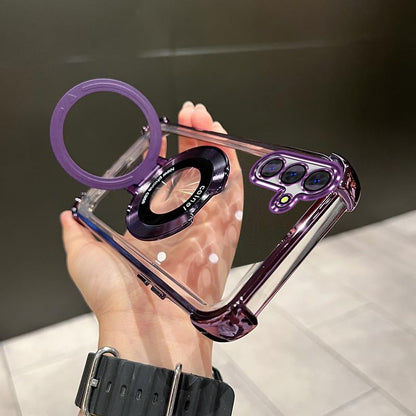 Case Compatible with Samsung Galaxy a16 5G Phone case softcse Protective with Ring Stand Clear Phone Cover for Samsung a16 5g case - color: Purple, size: Samsung Galaxy A16